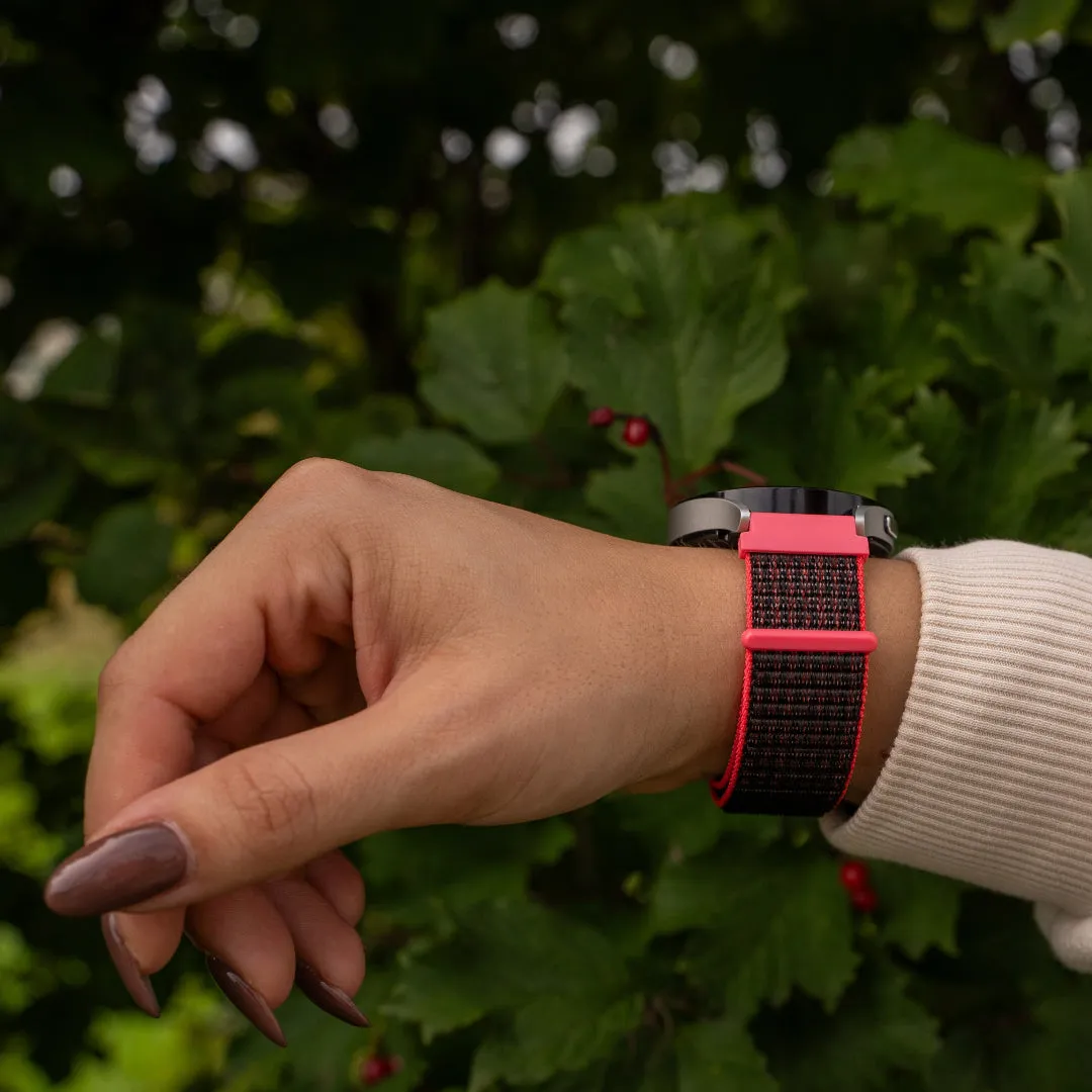 Amazfit GTR 2 Nylon Strap (Black/Coral)
