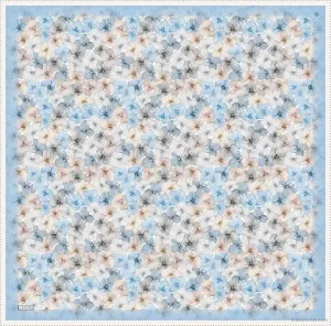 Armine Hydrangea Print Silk Scarf #83