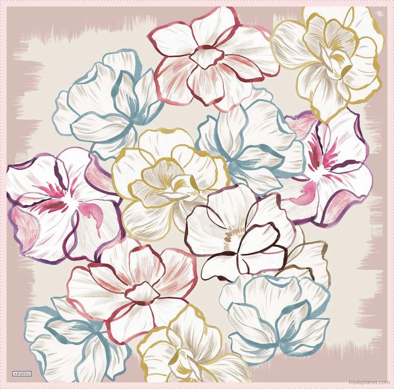 Armine Marley Floral Silk Scarf #8