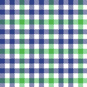 Blue and Green Plaid Eternity Scarf