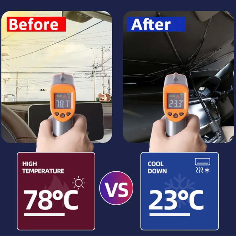 Car Windshield Sun Shade Auto Front Window Sunshade Umbrella | SEAMETAL