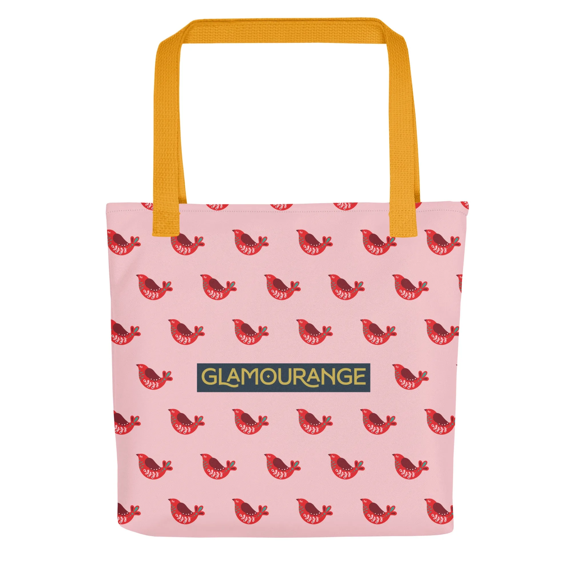 Christmas Tote Bag - Red Robin Bird (Glamourange Festive Pattern Christmas Tote Bags)