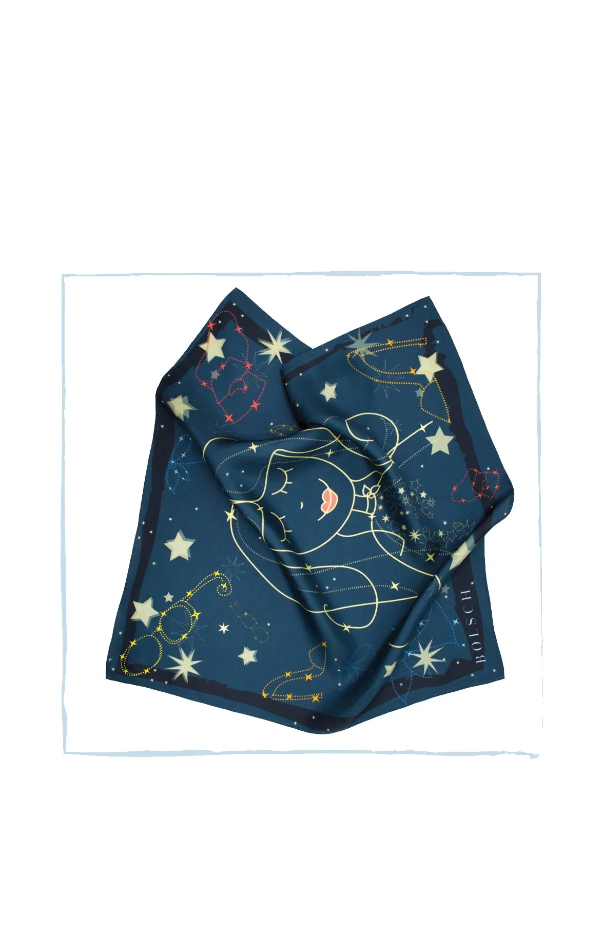Costellazione Bambina Print Silk Scarf