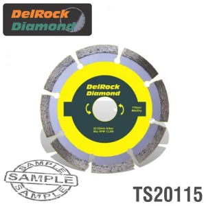 DELROCK DIAMOND BLADE 115MM SEGMENTED DELROCK TS20115