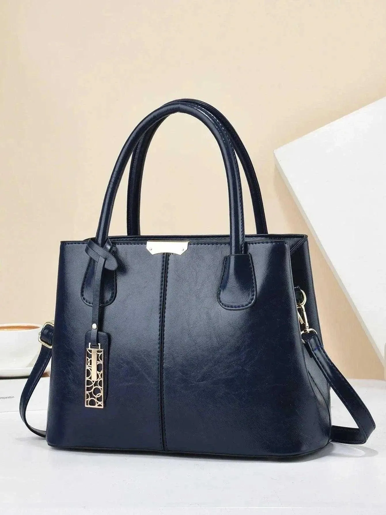 Elegant Retro PU Leather Handbags - Trendy Office Bags - WSH007