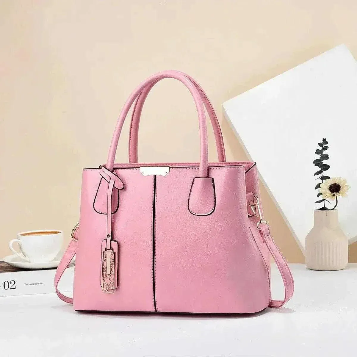 Elegant Retro PU Leather Handbags - Trendy Office Bags - WSH007