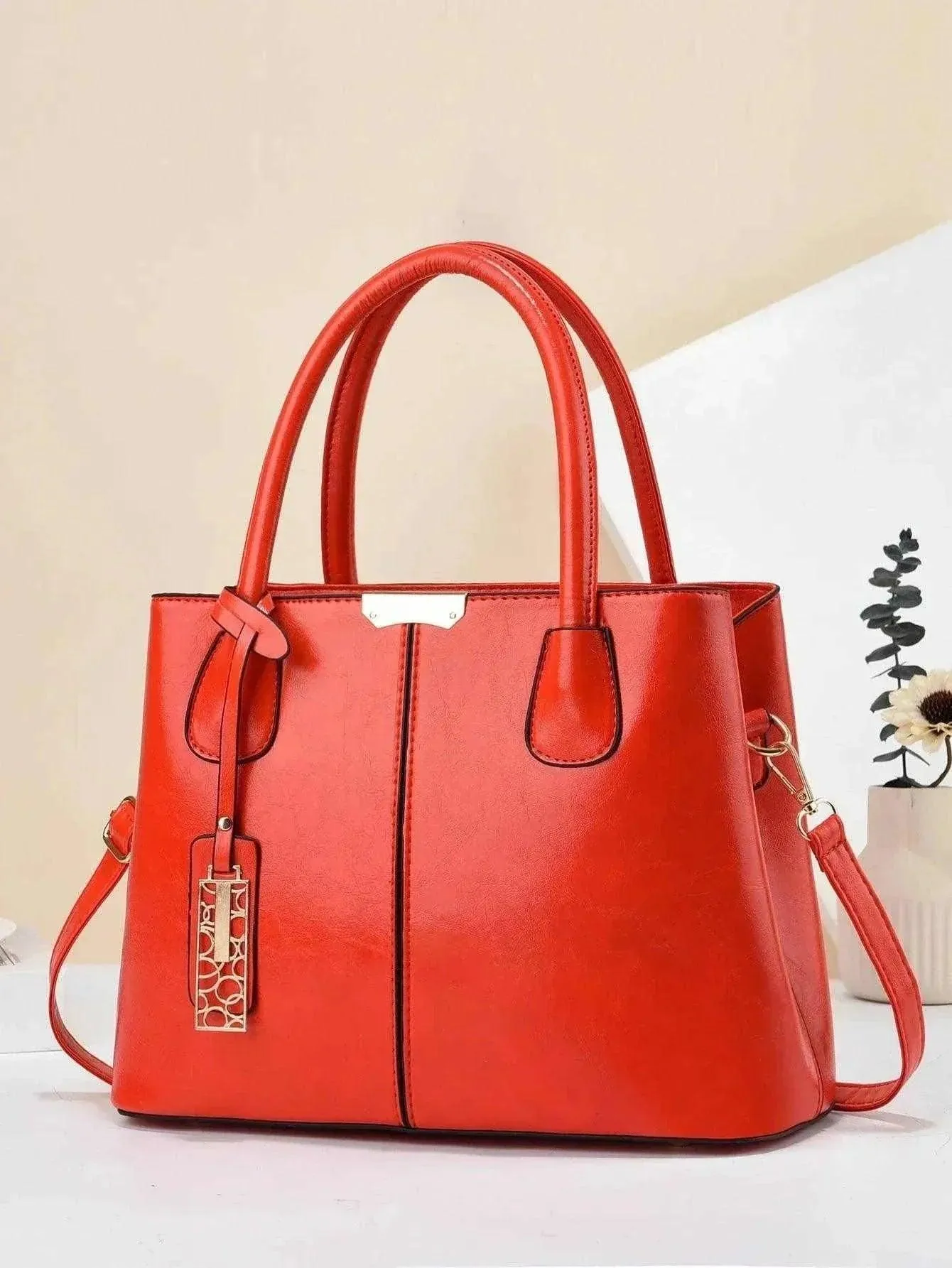 Elegant Retro PU Leather Handbags - Trendy Office Bags - WSH007