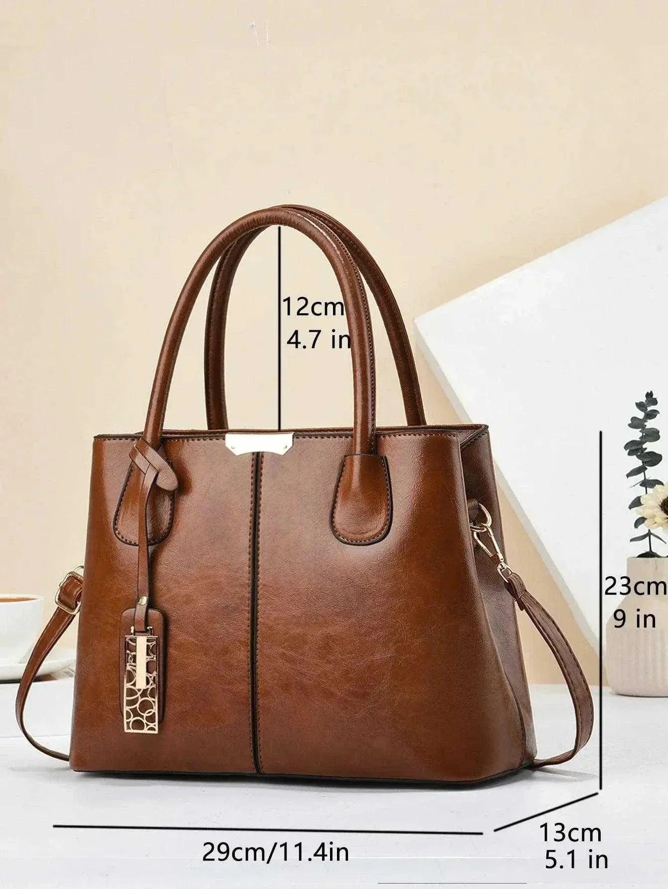 Elegant Retro PU Leather Handbags - Trendy Office Bags - WSH007