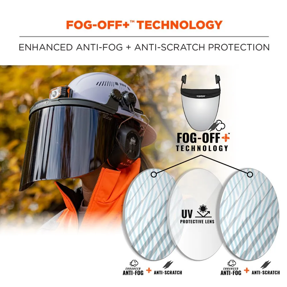 Ergodyne 60246 #8995 Smoke Lens Gray Hard Hat Face Shield for Full Brim