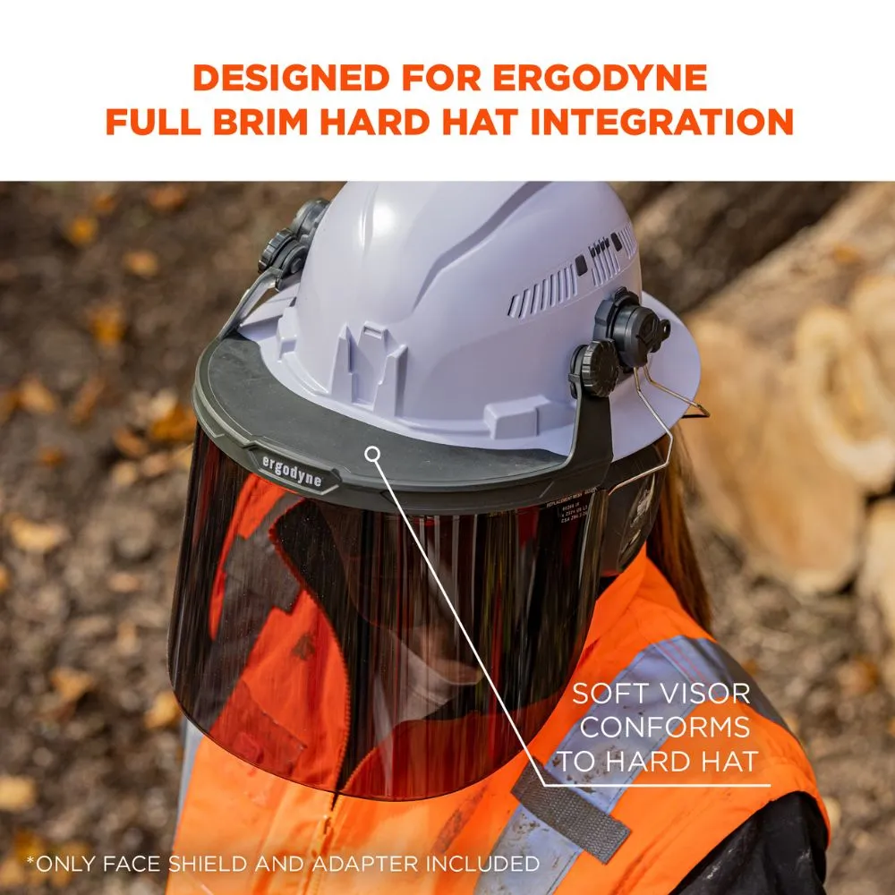 Ergodyne 60246 #8995 Smoke Lens Gray Hard Hat Face Shield for Full Brim