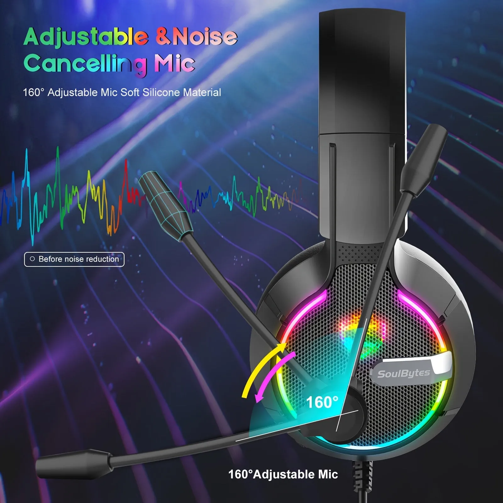Immerse in Gaming SoulBytes RGB LED Gaming Headset