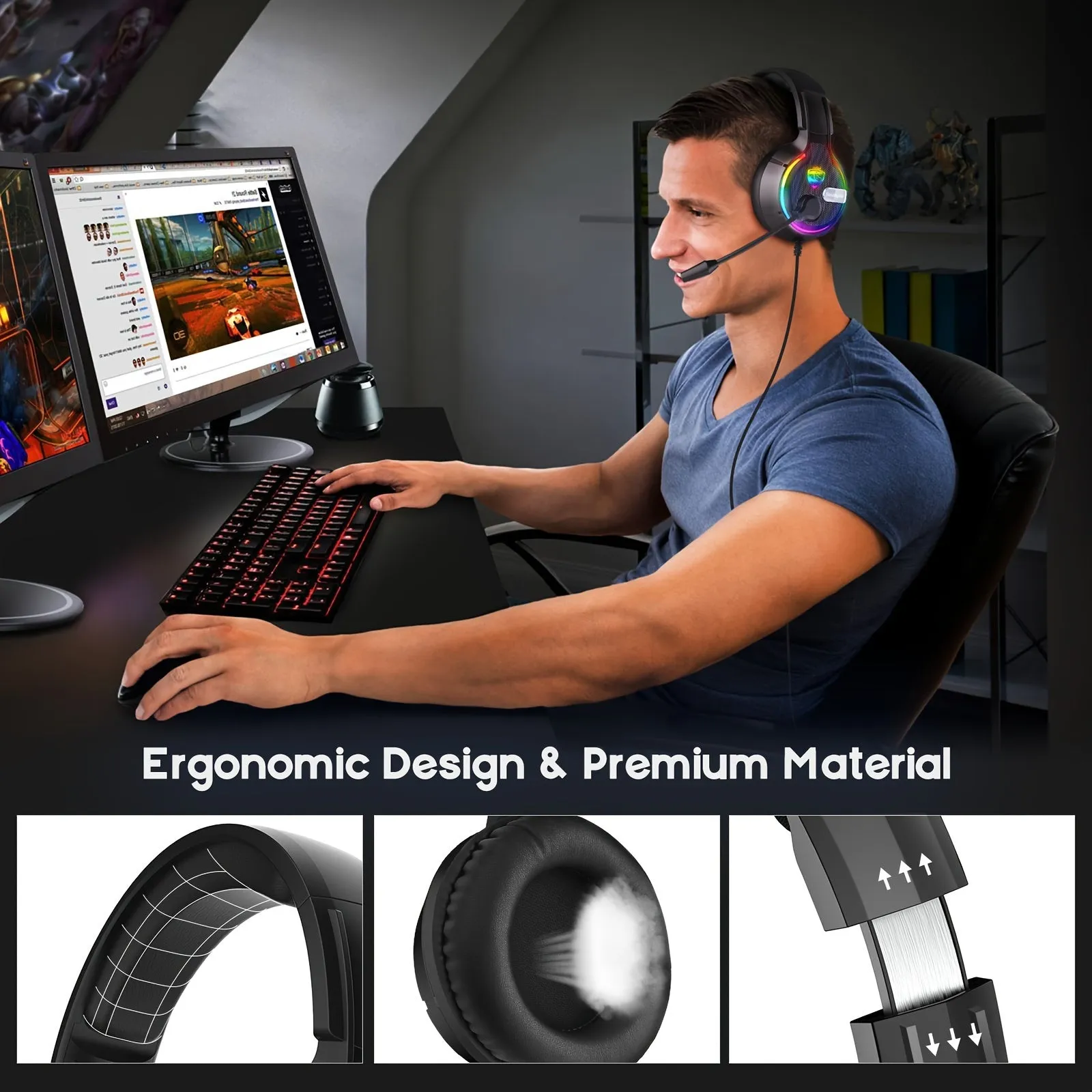 Immerse in Gaming SoulBytes RGB LED Gaming Headset
