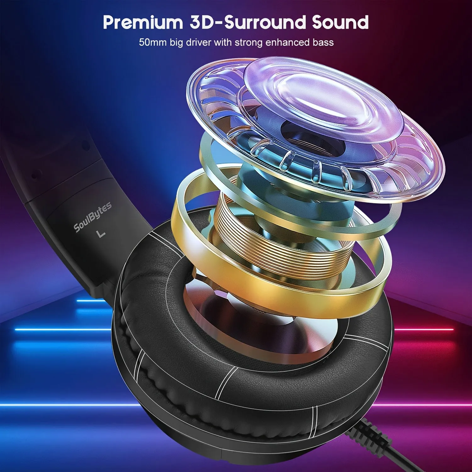 Immerse in Gaming SoulBytes RGB LED Gaming Headset
