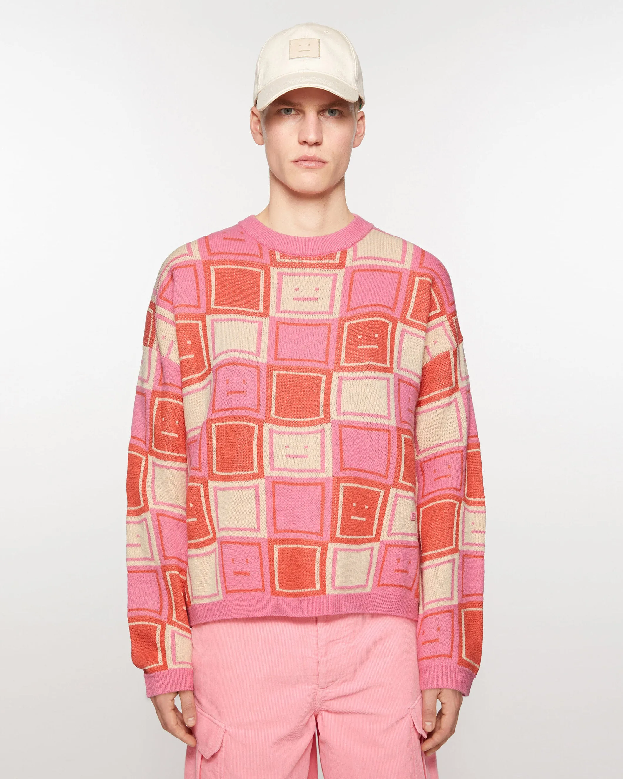 Jacquard Block Face Sweater