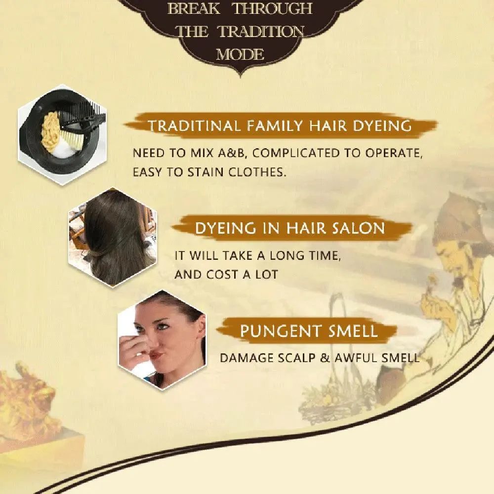 Jet-Black Hair Dye Shampoo: Organic Essence, Premium Color & Nourishment