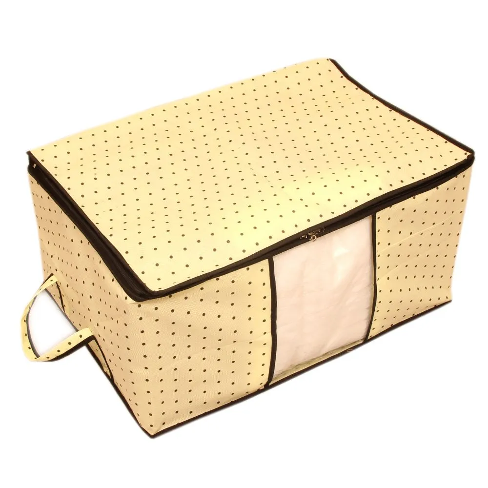 Kuber Industries 12 Piece Non Woven Underbed Storage Organiser Set, Extra Large, Cream