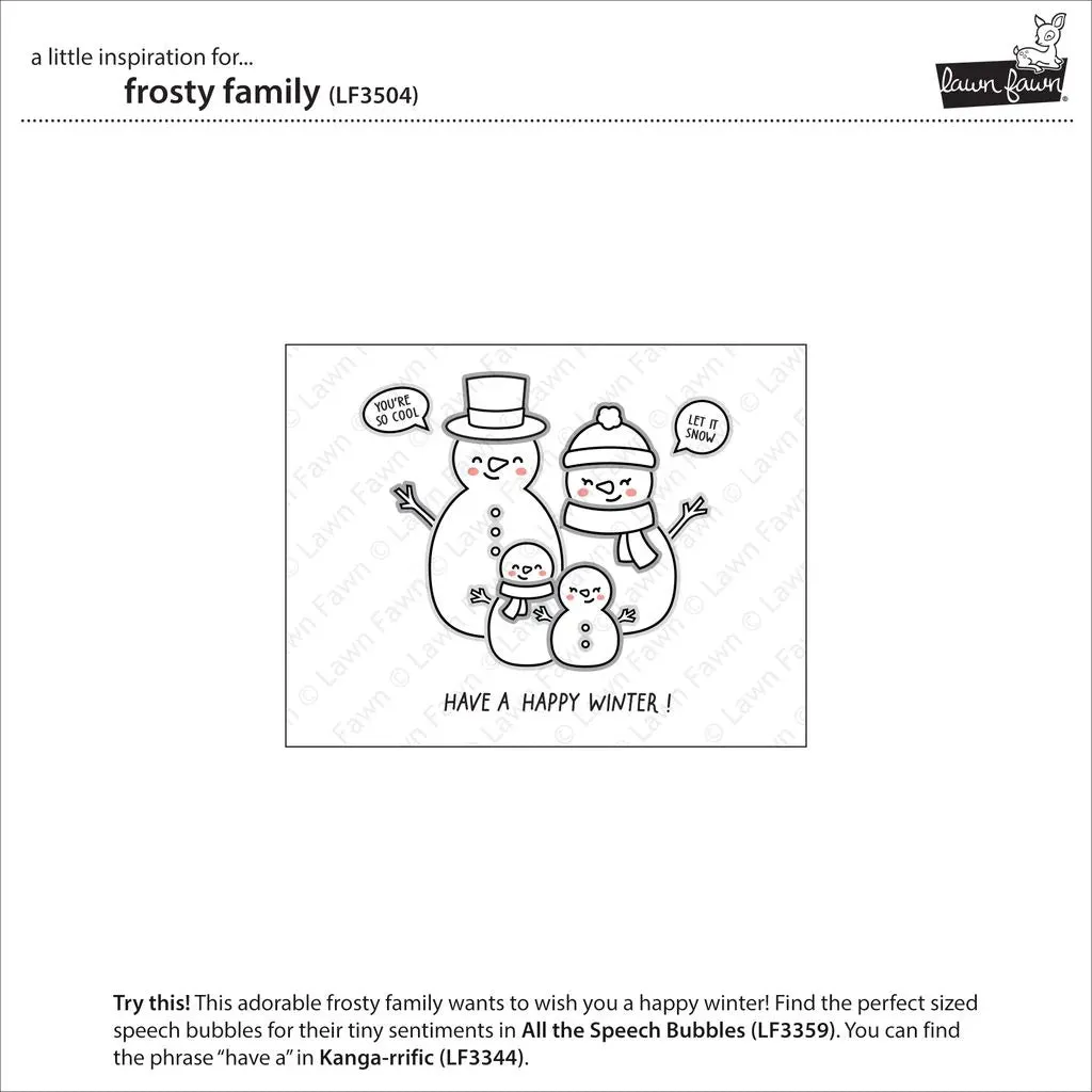 Lawn Fawn Clear Stamp Set - Frosty Family
