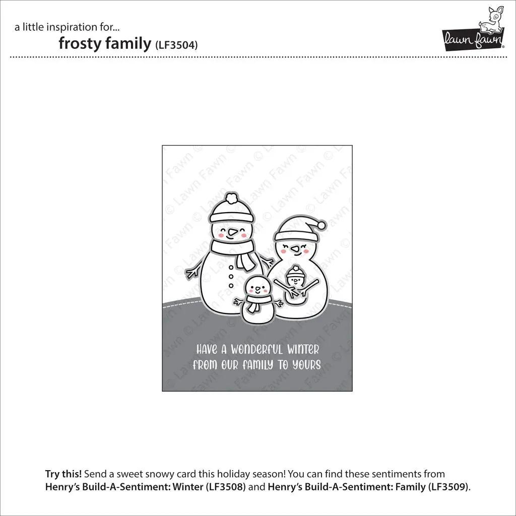 Lawn Fawn Clear Stamp Set - Frosty Family