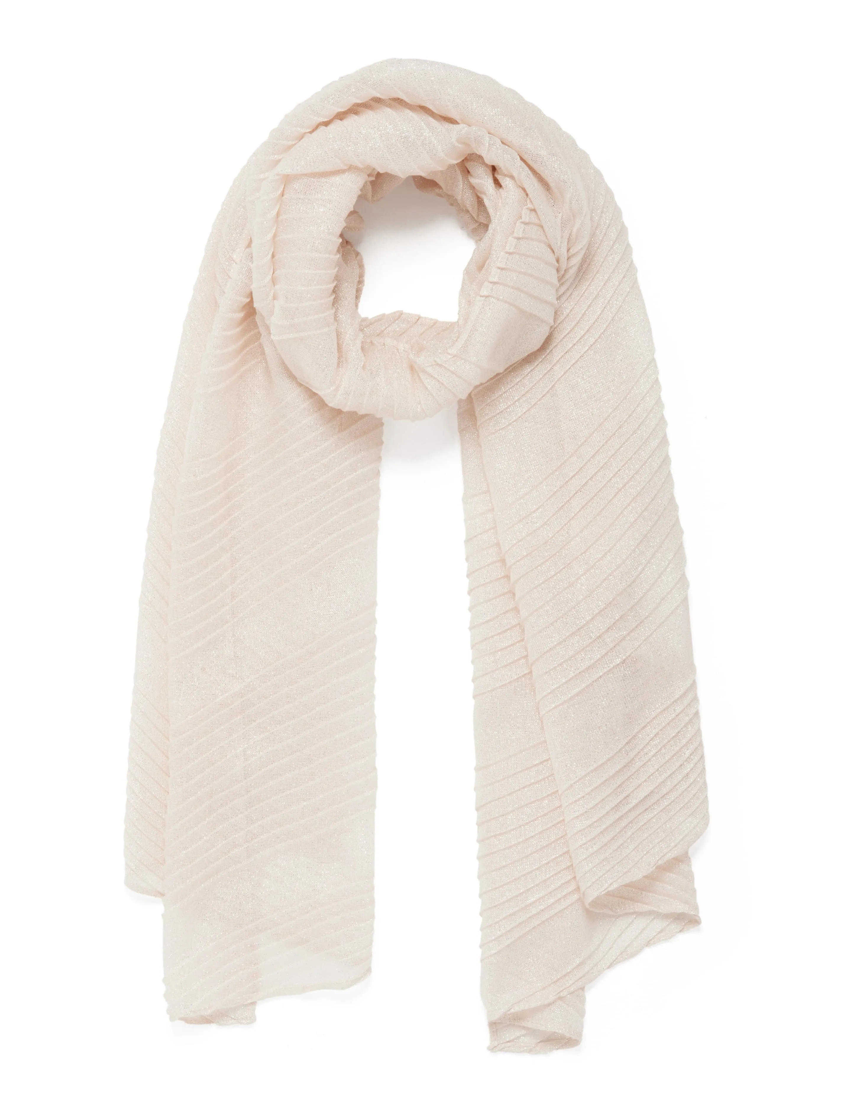 Lexie Pleated Metallic Scarf