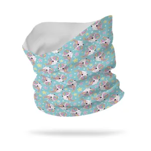 Lycra KIDS Baby Unicorns Single Layer Neck Gaiter Face Mask