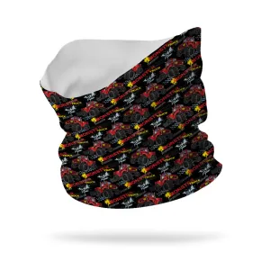 Lycra KIDS Monster Trucks Single Layer Neck Gaiter Face Mask