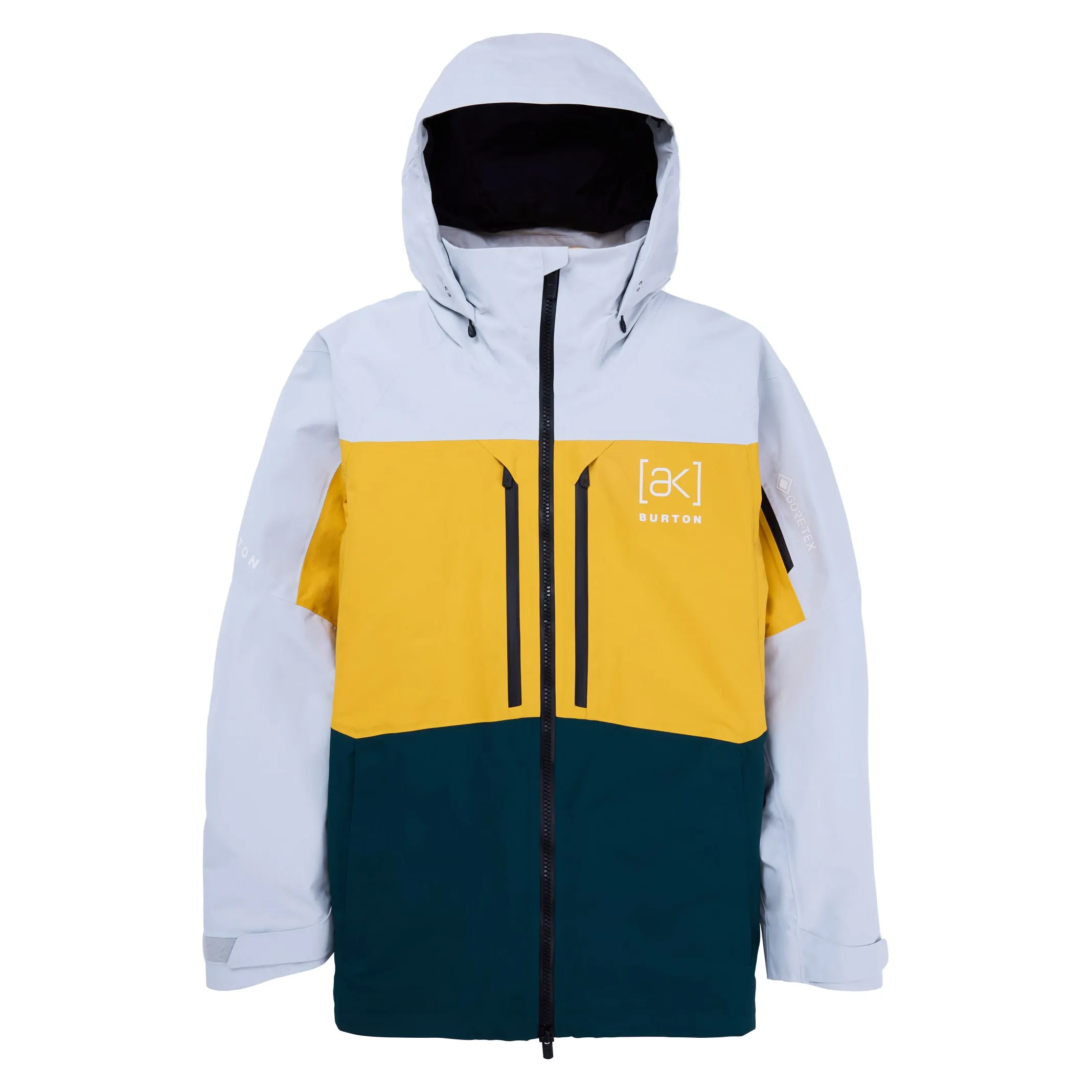 M AK GORE SWASH JACKET GRAY CLOUD / GOLDENROD / DEEP EMERALD