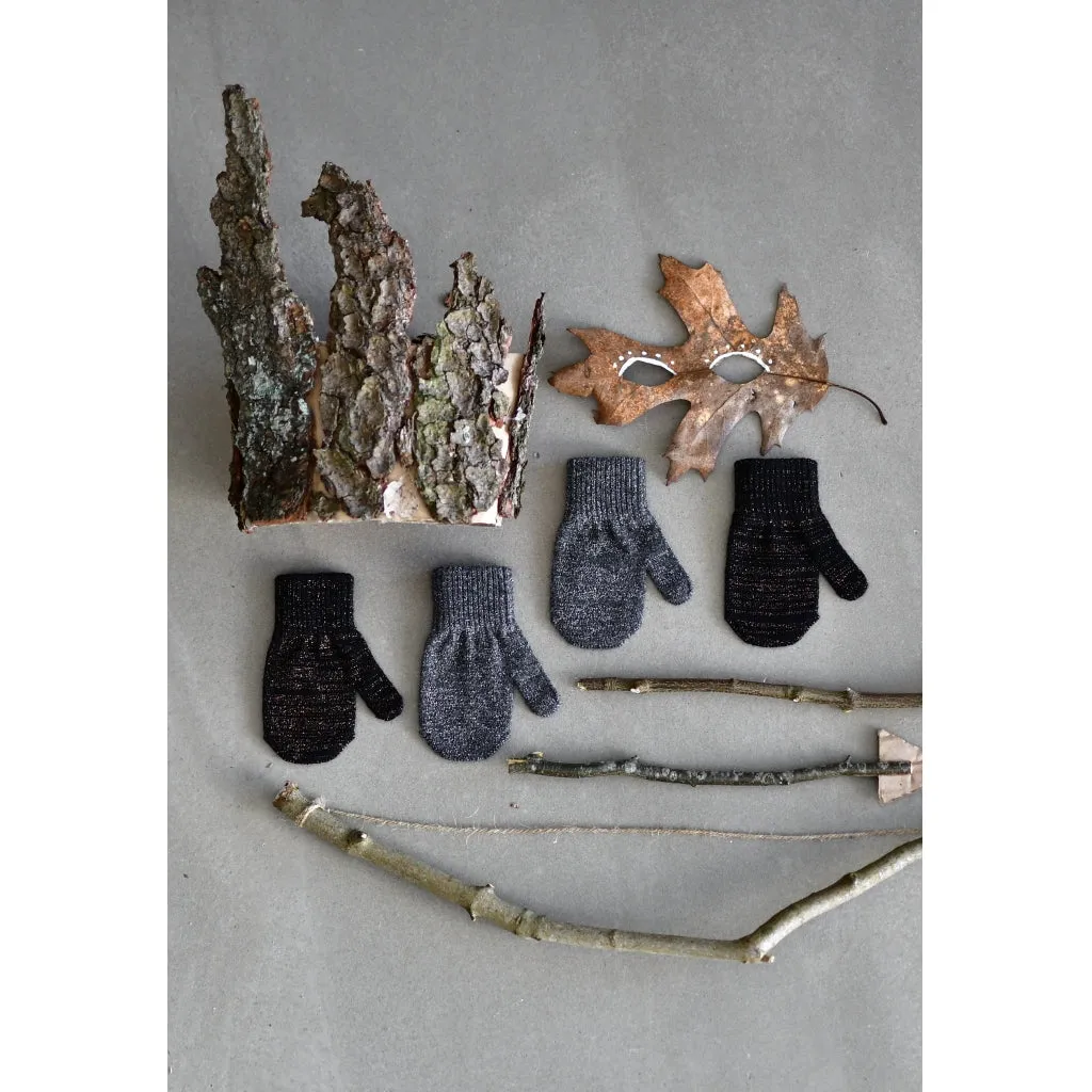 MAGIC Knitted Mittens Glitter - Antrazite