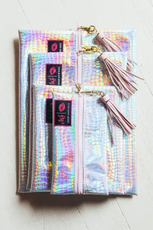 Makeup Junkie Bags - Holographic Gator