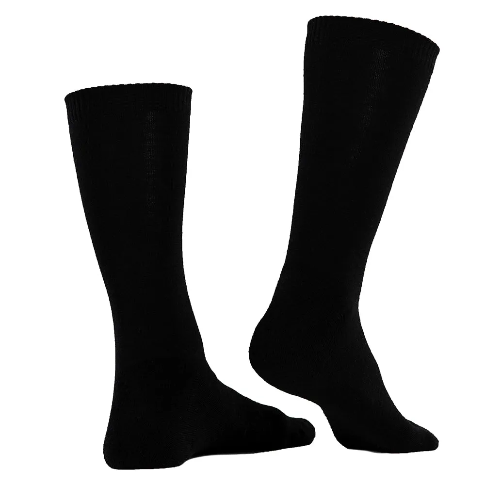 Merino Blend Everyday Socks (3 Pack - Black)
