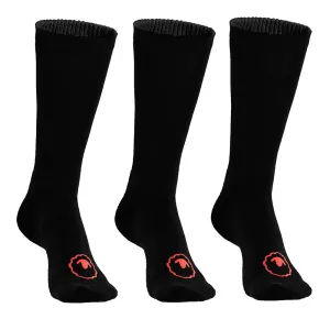 Merino Blend Everyday Socks (3 Pack - Black)