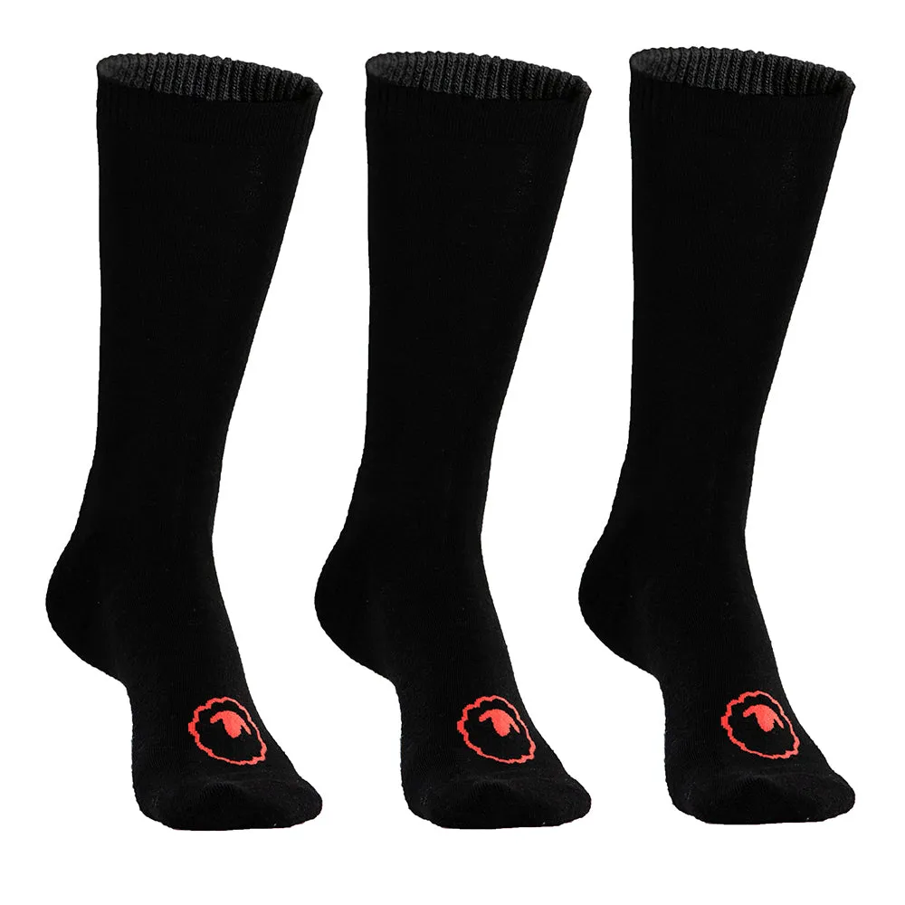 Merino Blend Everyday Socks (3 Pack - Black)