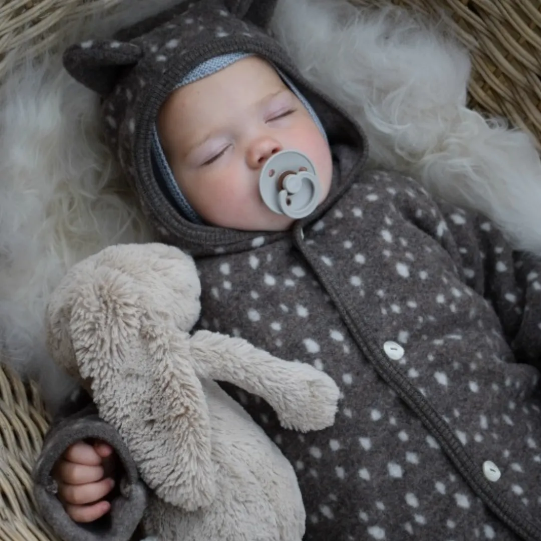 Merino Wool Allie Ear Jumpsuit | Bambi Brown HUTTEliHUT