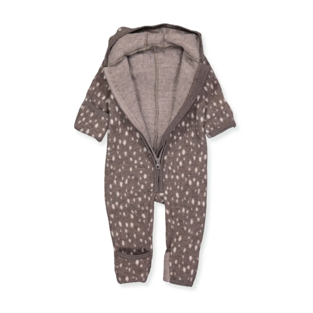 Merino Wool Allie Ear Jumpsuit | Bambi Brown HUTTEliHUT