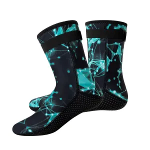 New Women Men Diving Neoprene Socks 3mm Wetsuit Socks, for Beach Volleyball Snorkeling Surfing Kayaking Swimming, Star pattern