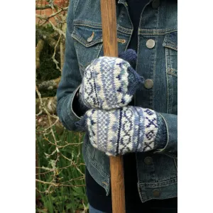 Pachamama Classic Fairisle Glove Mitts Denim