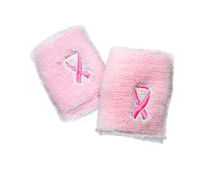 Pink Ribbon Sport Sweat Wristbands