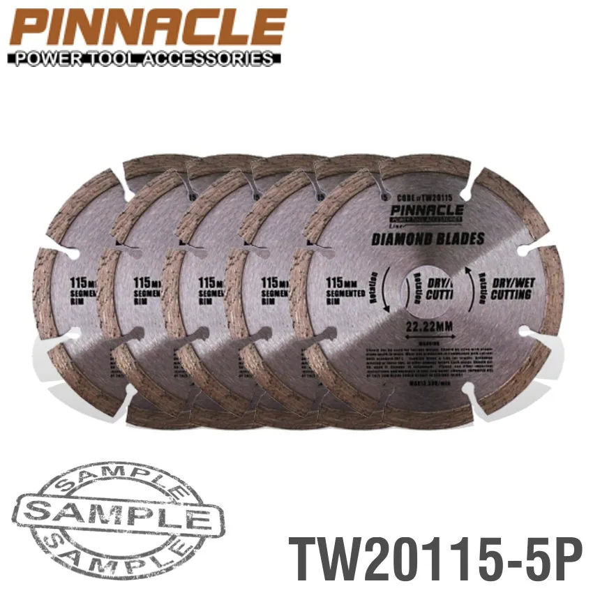 PINNACLE DIAMOND BLADE SEG 115MM PINNACLE ( 5 PACK ) TW20115-5P