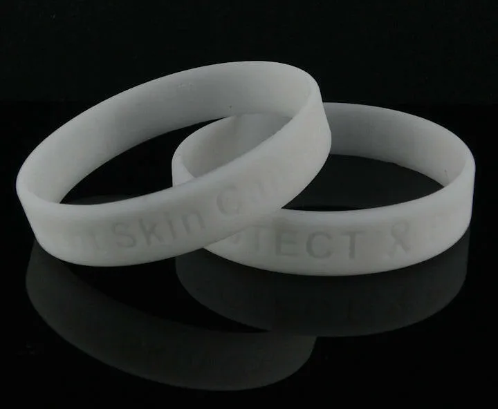 Skin Cancer Prevention UV Color Changing Wristband - Youth 7"
