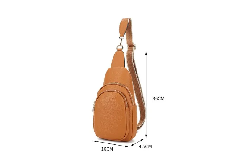 Sling Bags for Women Crossbody, Fanny Waist Packs, Trendy Chest Bag with Adjustable wide Strap - Pale Blue