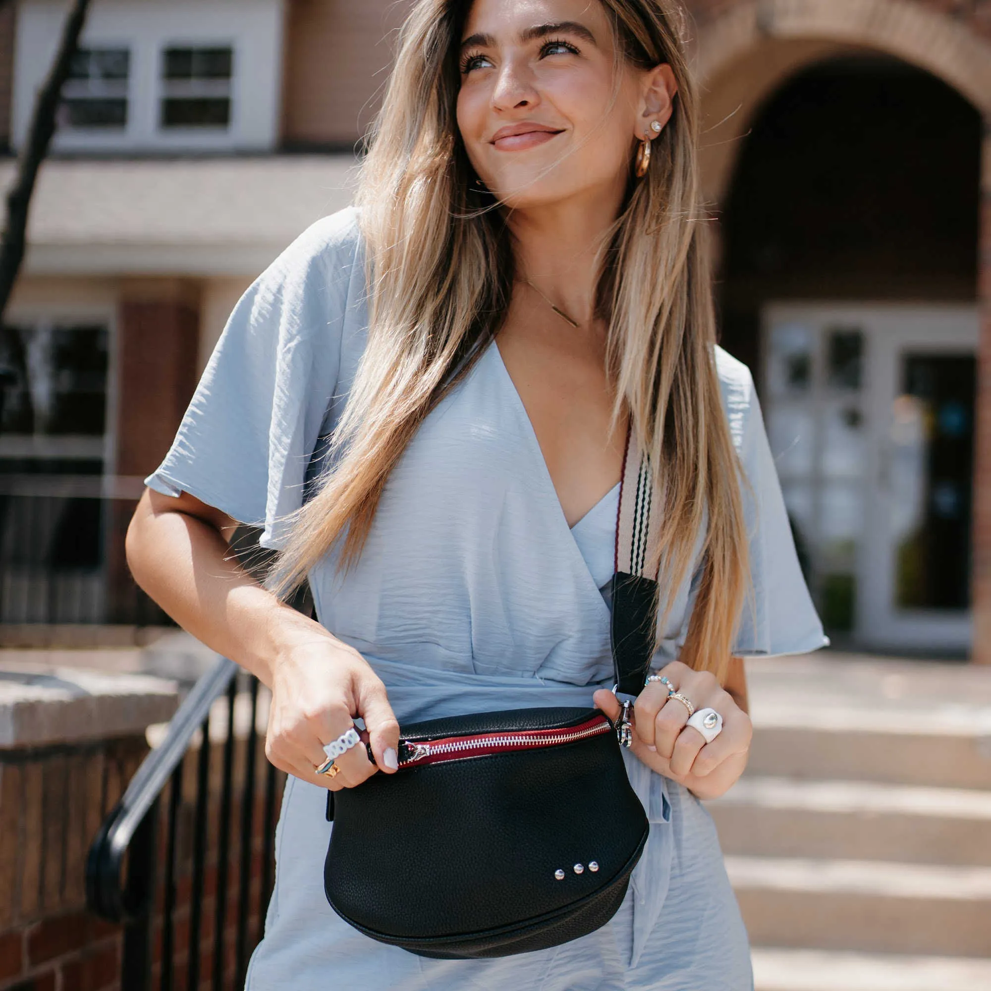 Sutton Crossbody Sling Bag(Black)