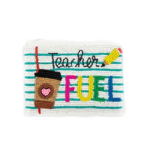 Teacher Fuel Beaded Coin Bag
