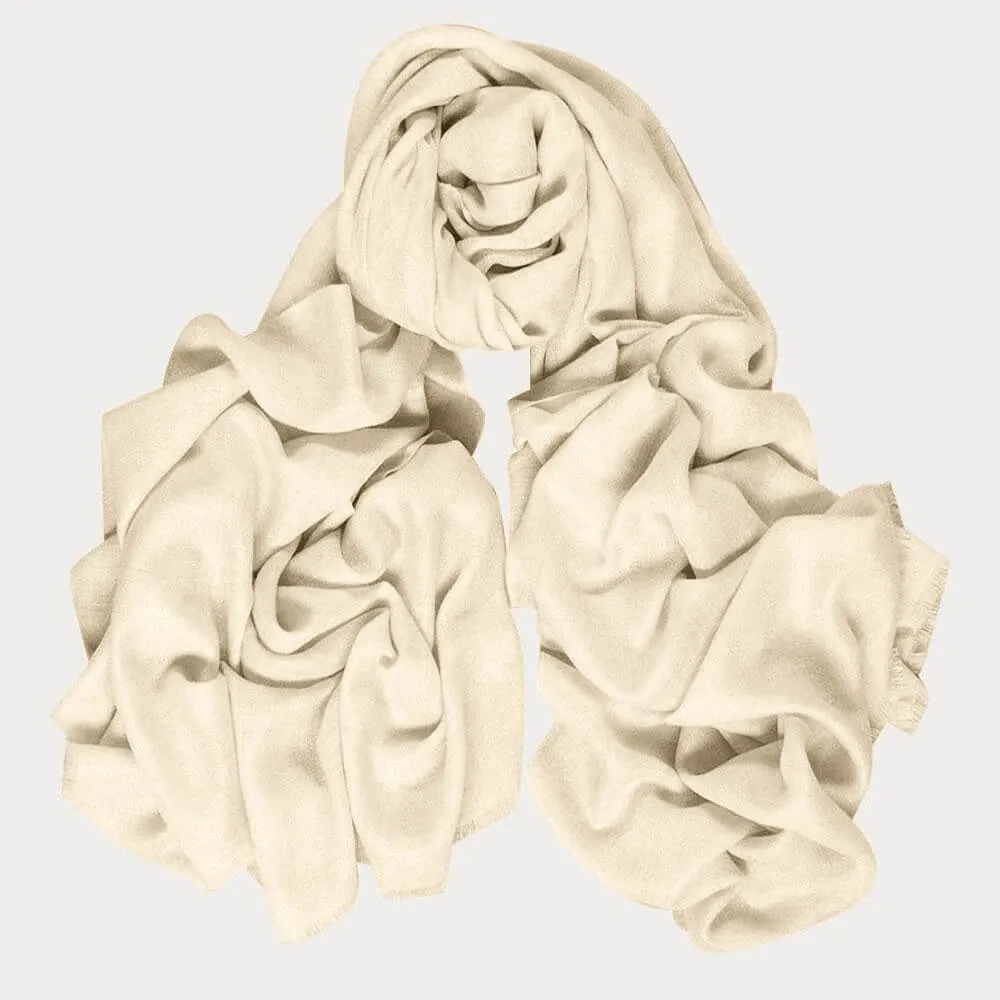 The Fondant Collection - Fondant Yellow Handwoven Cashmere Shawl