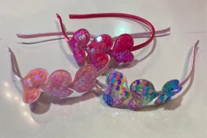 Three Sequin Hearts Headbands -Assorted