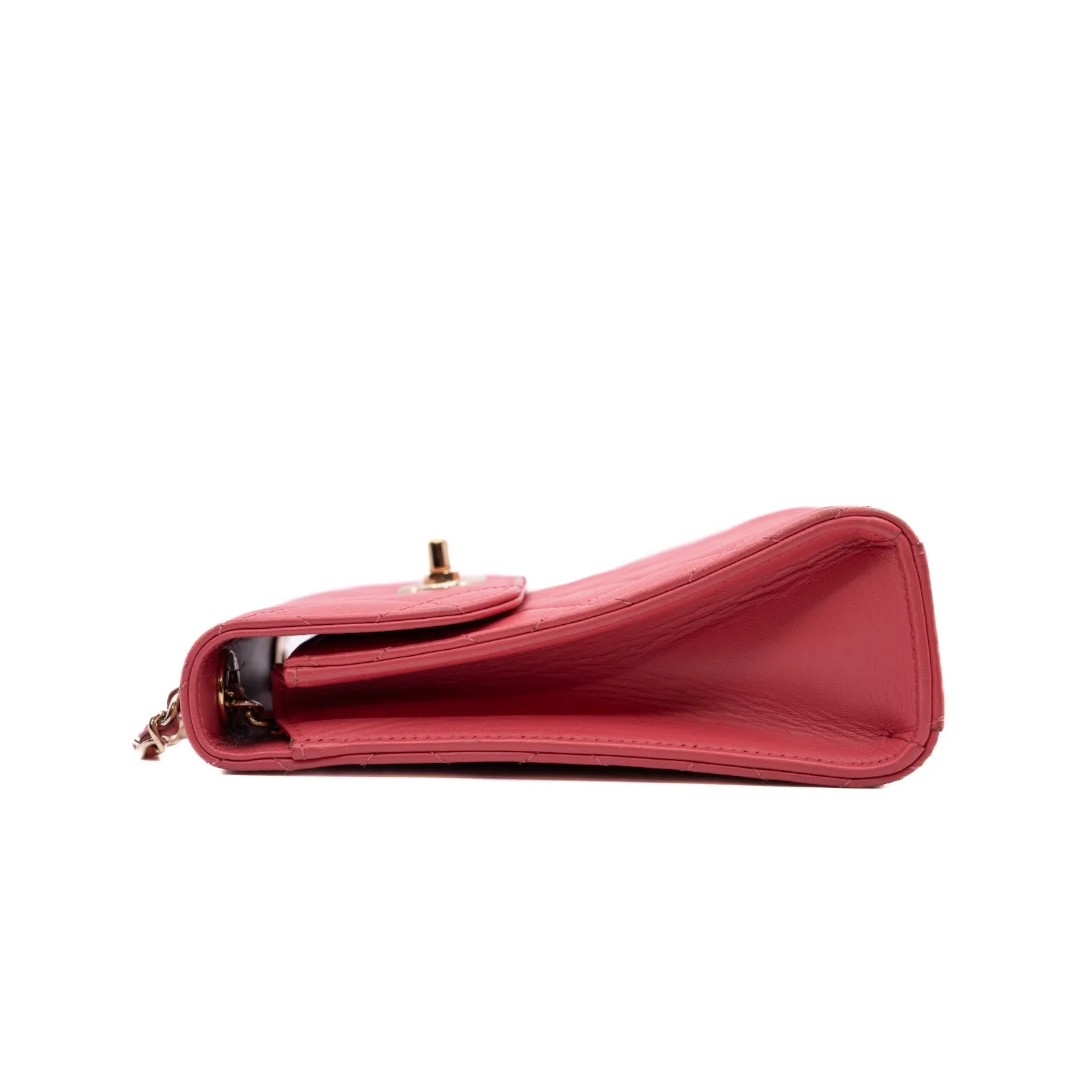 Trendy CC Phone Holder Crossbody Bag Lambskin Pink GHW Seri 24