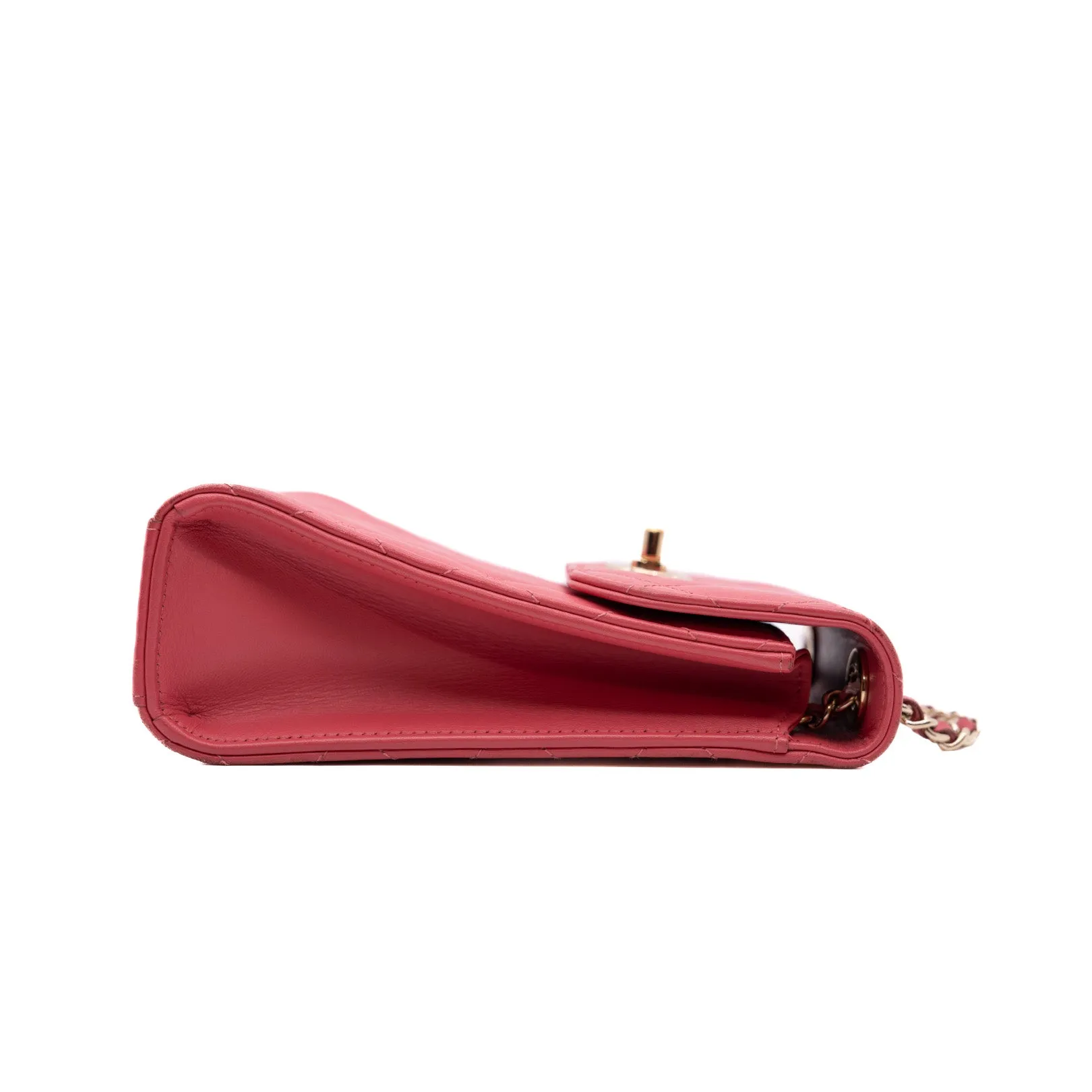 Trendy CC Phone Holder Crossbody Bag Lambskin Pink GHW Seri 24