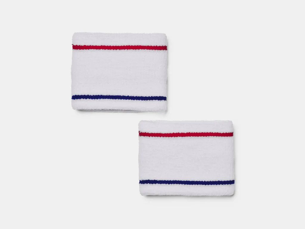 UA Unisex Striped Performance Terry 2-Pack Wristbands