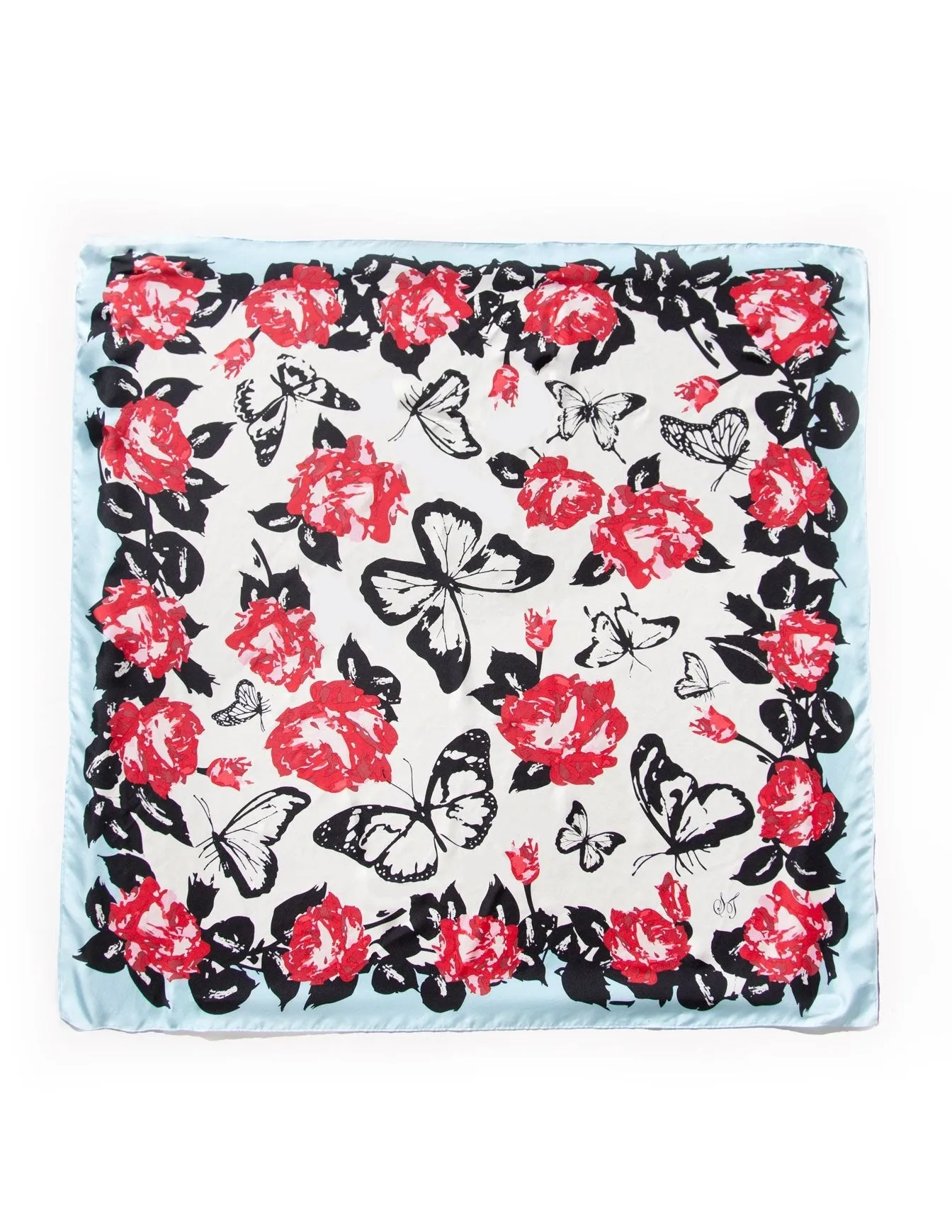 Vintage Inspired Botanical Silk Twill Scarf — The English Garden