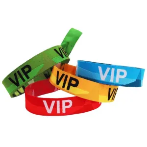 Woven Wristbands 1/2" VIP Design - High Security Closure WOVV (100/Pack)
