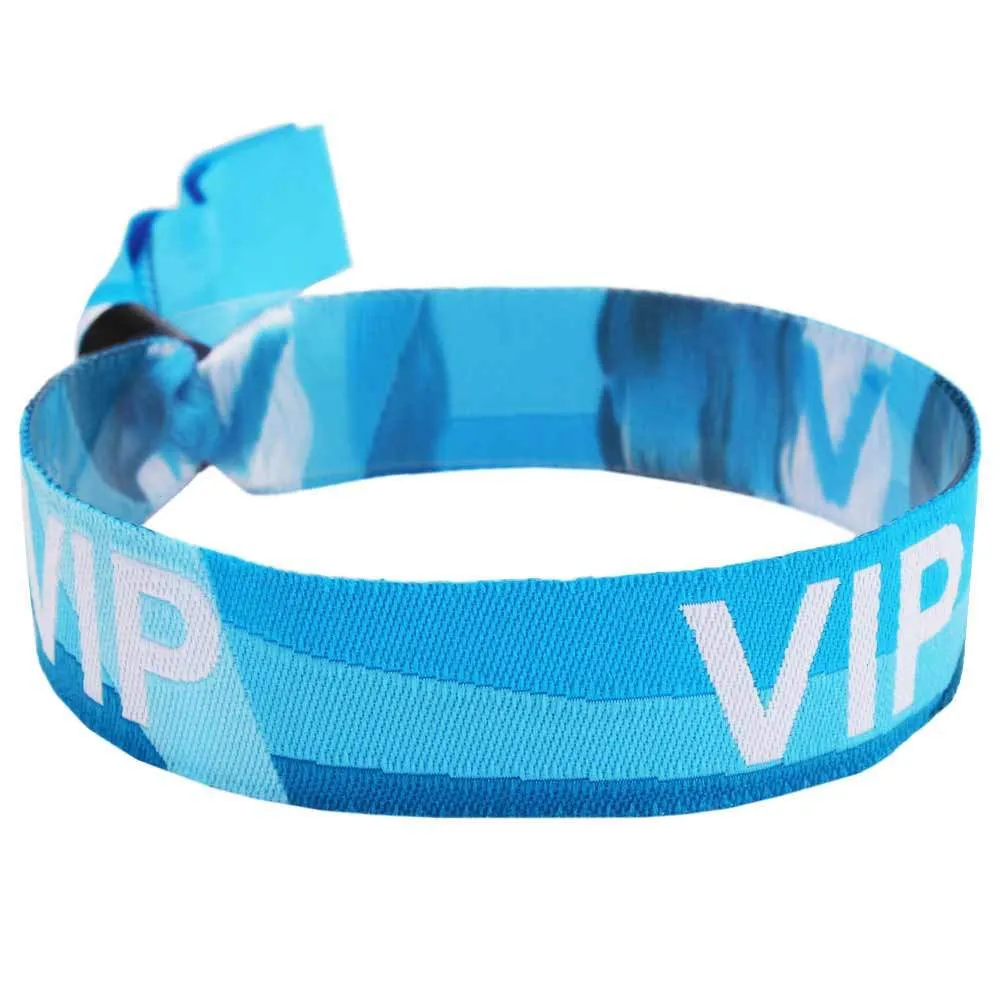 Woven Wristbands 1/2" VIP Design - High Security Closure WOVV (100/Pack)