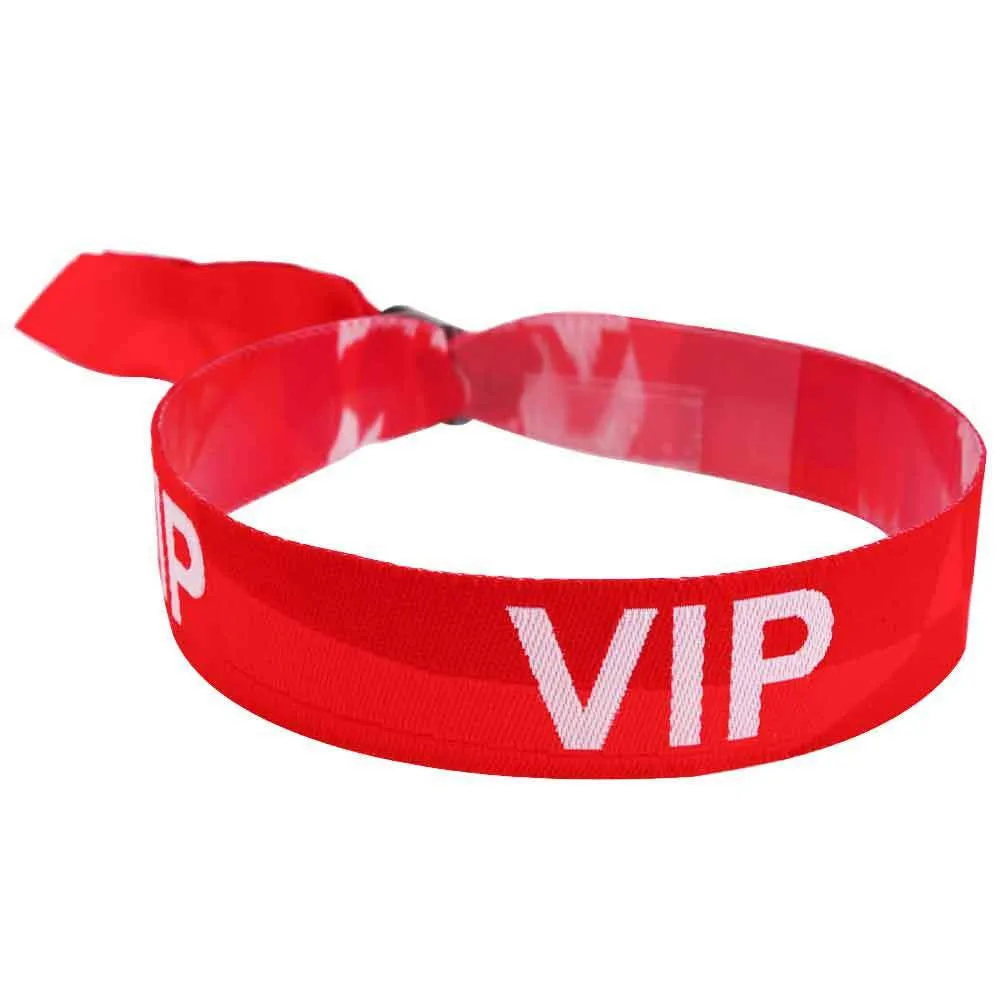 Woven Wristbands 1/2" VIP Design - High Security Closure WOVV (100/Pack)